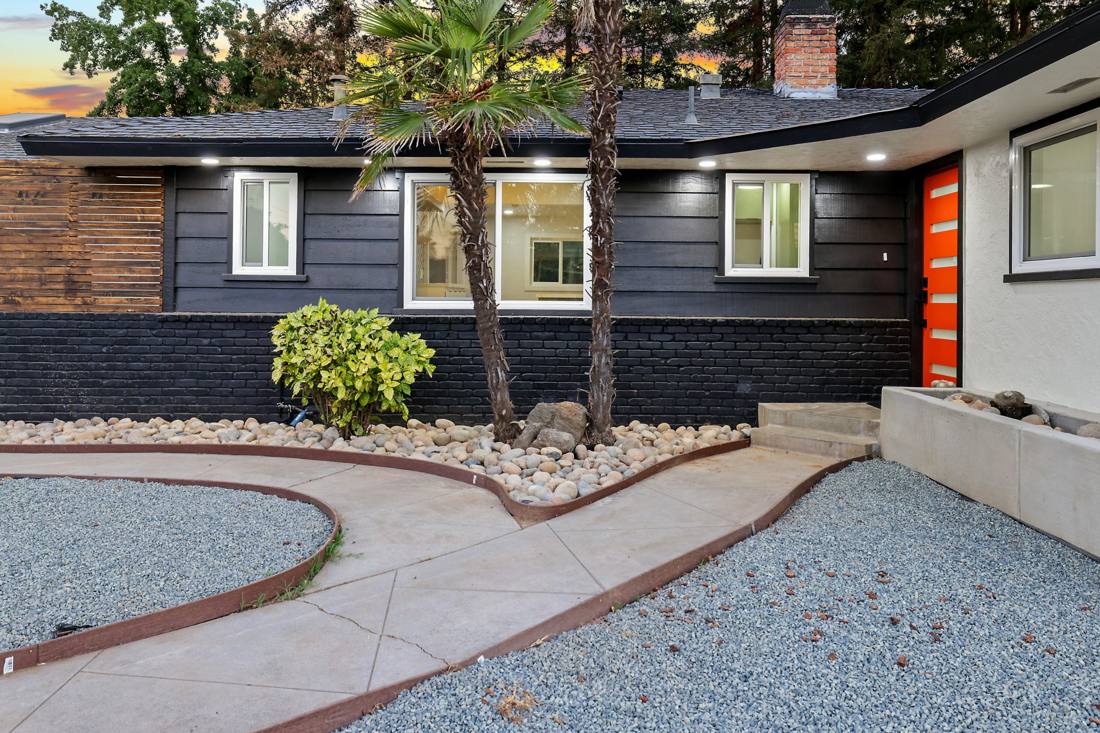 Exterior: New paint, siding and entry door